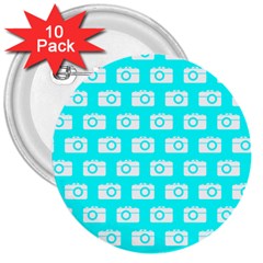 Modern Chic Vector Camera Illustration Pattern 3  Buttons (10 Pack)  by GardenOfOphir