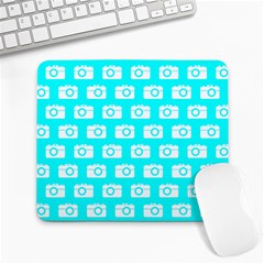 Modern Chic Vector Camera Illustration Pattern Large Mousepads