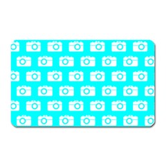 Modern Chic Vector Camera Illustration Pattern Magnet (rectangular)