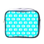 Modern Chic Vector Camera Illustration Pattern Mini Toiletries Bags Front