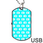 Modern Chic Vector Camera Illustration Pattern Dog Tag USB Flash (Two Sides)  Front