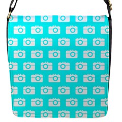 Modern Chic Vector Camera Illustration Pattern Flap Messenger Bag (s) by GardenOfOphir