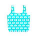 Modern Chic Vector Camera Illustration Pattern Full Print Recycle Bags (S)  Back