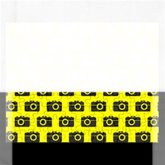 Modern Chic Vector Camera Illustration Pattern Rectangular Jigsaw Puzzl by GardenOfOphir