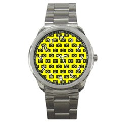 Modern Chic Vector Camera Illustration Pattern Sport Metal Watches