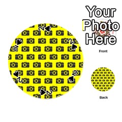 Modern Chic Vector Camera Illustration Pattern Playing Cards 54 (round)  by GardenOfOphir