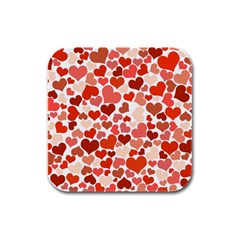 Heart 2014 0901 Rubber Square Coaster (4 Pack) 