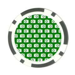 Modern Chic Vector Camera Illustration Pattern Poker Chip Card Guards (10 Pack) 