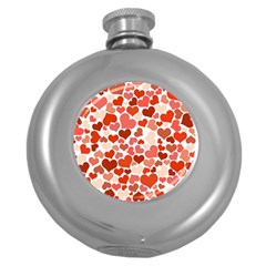 Heart 2014 0901 Round Hip Flask (5 Oz)