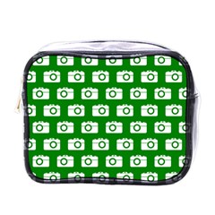 Modern Chic Vector Camera Illustration Pattern Mini Toiletries Bags