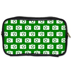 Modern Chic Vector Camera Illustration Pattern Toiletries Bags 2-side by GardenOfOphir