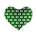 Modern Chic Vector Camera Illustration Pattern Standard 16  Premium Heart Shape Cushions Front