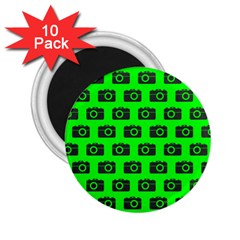 Modern Chic Vector Camera Illustration Pattern 2 25  Magnets (10 Pack) 