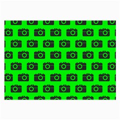 Modern Chic Vector Camera Illustration Pattern Large Glasses Cloth (2-side)