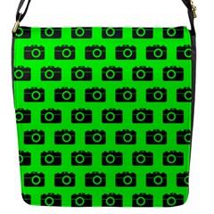 Modern Chic Vector Camera Illustration Pattern Flap Messenger Bag (s) by GardenOfOphir