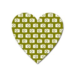 Modern Chic Vector Camera Illustration Pattern Heart Magnet by GardenOfOphir