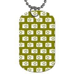 Modern Chic Vector Camera Illustration Pattern Dog Tag (one Side)