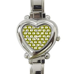 Modern Chic Vector Camera Illustration Pattern Heart Italian Charm Watch