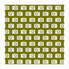 Modern Chic Vector Camera Illustration Pattern Medium Glasses Cloth by GardenOfOphir