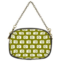 Modern Chic Vector Camera Illustration Pattern Chain Purses (one Side) 