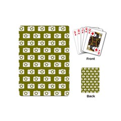 Modern Chic Vector Camera Illustration Pattern Playing Cards (mini) 