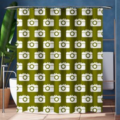 Modern Chic Vector Camera Illustration Pattern Shower Curtain 60  X 72  (medium)  by GardenOfOphir