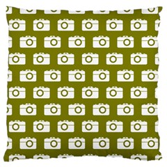 Modern Chic Vector Camera Illustration Pattern Large Cushion Cases (one Side) 