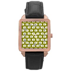 Modern Chic Vector Camera Illustration Pattern Rose Gold Watches by GardenOfOphir