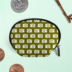 Modern Chic Vector Camera Illustration Pattern Accessory Pouches (small) 