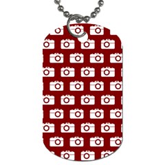 Modern Chic Vector Camera Illustration Pattern Dog Tag (one Side)