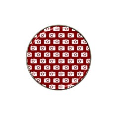 Modern Chic Vector Camera Illustration Pattern Hat Clip Ball Marker (4 Pack)