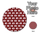 Modern Chic Vector Camera Illustration Pattern Multi-purpose Cards (Round)  Front 1