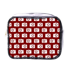 Modern Chic Vector Camera Illustration Pattern Mini Toiletries Bags