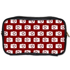 Modern Chic Vector Camera Illustration Pattern Toiletries Bags 2-side