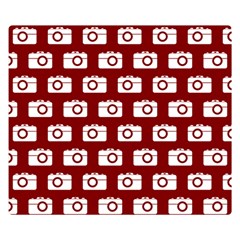 Modern Chic Vector Camera Illustration Pattern Double Sided Flano Blanket (small) 