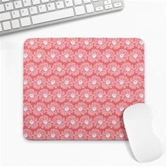 Coral Pink Gerbera Daisy Vector Tile Pattern Large Mousepads by GardenOfOphir