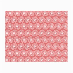 Coral Pink Gerbera Daisy Vector Tile Pattern Small Glasses Cloth (2-side) by GardenOfOphir