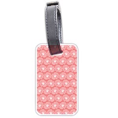 Coral Pink Gerbera Daisy Vector Tile Pattern Luggage Tags (one Side) 