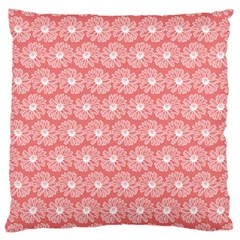 Coral Pink Gerbera Daisy Vector Tile Pattern Large Cushion Cases (one Side)  by GardenOfOphir