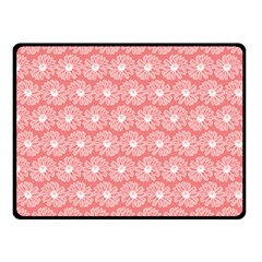 Coral Pink Gerbera Daisy Vector Tile Pattern Double Sided Fleece Blanket (small) 