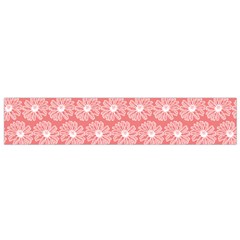 Coral Pink Gerbera Daisy Vector Tile Pattern Flano Scarf (small)  by GardenOfOphir