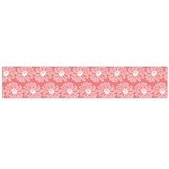 Coral Pink Gerbera Daisy Vector Tile Pattern Flano Scarf (large)  by GardenOfOphir