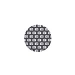 Modern Chic Vector Camera Illustration Pattern 1  Mini Buttons Front