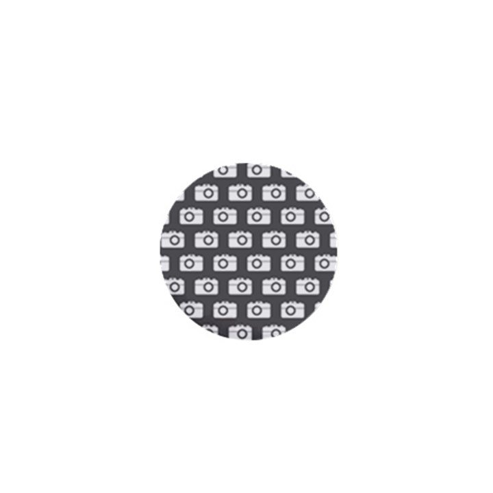 Modern Chic Vector Camera Illustration Pattern 1  Mini Buttons