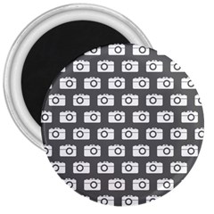 Modern Chic Vector Camera Illustration Pattern 3  Magnets