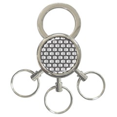 Modern Chic Vector Camera Illustration Pattern 3-ring Key Chains