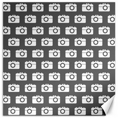 Modern Chic Vector Camera Illustration Pattern Canvas 12  X 12  