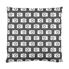 Modern Chic Vector Camera Illustration Pattern Standard Cushion Case (one Side) 