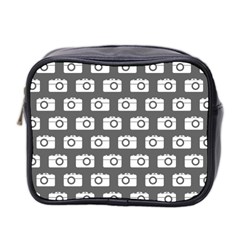 Modern Chic Vector Camera Illustration Pattern Mini Toiletries Bag 2-side