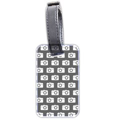 Modern Chic Vector Camera Illustration Pattern Luggage Tags (two Sides)